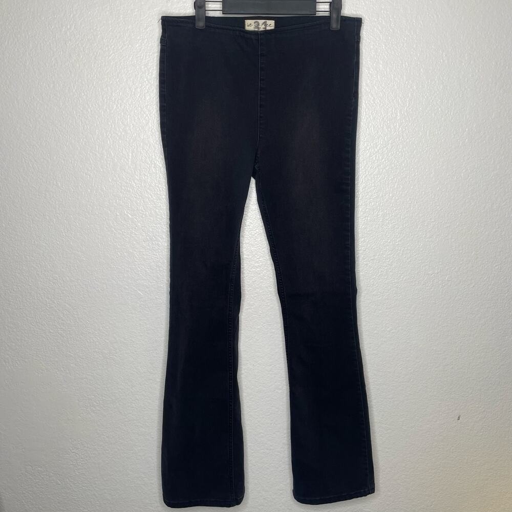 Free People Womens Jeans Size 31 Black Pull On Casual Flare Leg High Rise